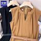 ROMON summer women's jumpsuits and versatile trendy casual pants loose and slimming new fashionable wide-leg pants sleeveless jumpsuits black jumpsuit S recommended 80-100 Jin [Jin equals 0.5 kg]