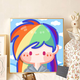 
Yonghuan cute little pony and Baoli surrounding digital oil painting DIY fill coloring children's hand-painted cartoon cartoon oil hy14079 20x20cm thick solid wood inner frame Highlight pigment + professional oil canvas + multiple brushes + wall hanging accessories