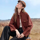 Baitu Betu Frauenkleidung 2025 Herbst neue Kurzjacke Temperament Trendy Arbeit Taschenjacke für Frauen 2509T15 Rost Red M (Rusty Red Pre-Sale 09/21 Sendung)
