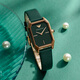 Emporio Armani Armani Sugar Cube kleine grüne Uhr Frauen Ins Mode Retro Belt Quartz Einfache kleine Quadratwache AR11149 AR11660