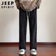 JEEP SPIRIT Jeep casual pants men's pants men's autumn and winter straight wide-leg high-end sports pants trendy American trousers
