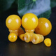 Yixiang Chicken Oil Yellow Beeswax Round Beads Tee Loose Beads Beeswax Tee Buddha Head Pagoda DIY Accessories Bracelet Old Wax Color 12mm Tee Set