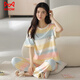 
Catman (MiiOW) pure cotton pajamas for women short-sleeved trousers in summer Korean style women round neck suit thin cotton outside home clothing RN9721# short-sleeved trousers pure cotton M (80-100Jin [Jin equals 0.5 kg])