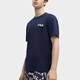 斐乐（FILA）字母品牌logo时尚简约透气休闲圆领短袖T恤男款深舰蓝 深舰蓝 L