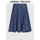 UR2025 Été Nouveau femme rétro Robe de jean sans manches à volants à volants UWG850113