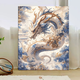 
Yonghuan blue and white porcelain dragon digital oil painting 2024 new Chinese style hand-filled DIY hand-painted colored acrylic oil W3892 60x75cm original wood color outer frame collapse solid wood inner frame + pigment brush