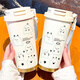 
Chengliu Fashion Ghost Thermal Cup Student Portable New Double Drink Sports Coffee Cup Men and Women Straw Water Cup High-Precision BXAB13794 Ghost + with Lanyard 316 Stainless Steel