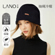 Lannuo Korean style drawstring cold hat for women 2024 autumn and winter new fashion large head circumference showing face small Baotou knitted hat Gray M (56-58cm)