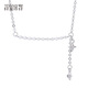 Misu pt950 platinum galaxy diamond necklace for women platinum inlaid with moissanite clavicle chain set chain as a gift for wife, inlaid with moissanite, length 43+3+2cm