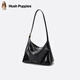 Hush Puppies Bolso de hombro para mujeres Bag Hobo de gran capacidad Fashionable Simple Axspit Bag, Regalo del Día de San Valentín chino a la novia a la esposa Black HA-157236875