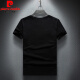 皮尔卡丹（pierre cardin）2025年夏季新款男装潮牌烫钻圆领短袖t恤青年帅气百搭潮流上衣男 1048黑色 S (合适90-110斤)