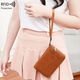 New new certificate bag anti-theft brushing RFID passport clip zipper ID card wallet money clip multifunctional travel passport bag light brown