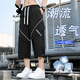 PLAYBOY (PLAYBOY) Pantalones recortados Summer Summer Fino informal Invidente Adolescente Ropa de trabajo LOLO SELED SECCIÓN SENTIMO PISTANTES DE PEZO DE PEJO RECTO 6629 NEGRO L