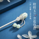 Lao Fengxiang antique silver-haired hairpins for women, Hotan jade hairpins, hair accessories for women, Hanfu, birthday gifts for girlfriends and wives, anniversary gifts for girlfriends and wives, Lao Fengxiang brand gift boxes, gentle magnolia hairpins
