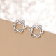 Xinshe S999 sterling silver six-pointed star earrings for women, pierced ears for sleeping, no need to pick them up, niche design earrings, exquisite silver earrings, a pair