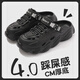 
Anshangfen sandals men's summer wear 2025 new non-slip anti-odor driving dual-purpose sports and casual beach slippers for men black [EVA thickened soft sole] 42-43 Suitable for 41-42 [inner length 260mm]