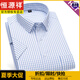 
Hengyuanxiang short-sleeved shirt men's business casual professional work clothes inch shirt middle-aged and young people without ironing loose large-size striped solid color shirt (father's day gift) DX6636 38