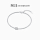 Chao Acer Platinum Small Waist PT950 Platinum Bracelet for Women with Flashing Pop-up Beads Birthday Gift Priced at RMB 530, 4.75g, Chain Length Approximately 15cm + Tail Chain