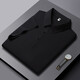 NASA Base Light Business Traceless Real Ice Silk Polo Summer Summer Cool Casual Top Top mince Sweet 12357 # Gris foncé 2xl