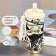 Cheng Liu Naruto tasse thermos pour les étudiants allant à l'école tasse à eau spéciale de grande capacité nouvelle tasse à café avec double bouche et bonne apparence tasse à café blanc-HST3520 Kakashi + avec suspension en acier inoxydable 316