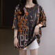 Gulan Dili Guangdong Puning Short Sleeve Women plus Fett plus größere 2025 Sommerkleidung mit mittlerer Link T-Shirt Größe Mode schlanker Bauch 9928 Grau M 80-95jin [Jin ist 0,5 kg]