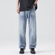 LEE KIDS2025夏季男士薄款牛仔裤宽松七夕裤前侧口袋直筒裤 9893蓝色 薄款 M (100斤)