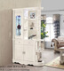 Gu Jia Duke 2025 new doorway integrated solid wood European style entrance cabinet wine cabinet living room partition cabinet double-sided room cabinet screen 695 (0.9 meters) assembly frame structure