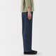 MUJI Women's Kapok Blend Denim Wide Tapered Pants Women's Pants Spring 25 Women's Blue BE1XLA5S M (160/66A)