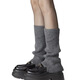 Gray piles of socks for women jk thickened knitted wool leg covers y2k spring, autumn and winter retro Japanese flared socks, brown, 1 pair, one size fits all