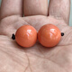 Zhou Runxi Coral Naked Beads Single Beads Round Beads Top Beads Waist Beads Naked Stones DIY Accessories Buddha Beads Accessories Coral Beads Orange Red 16mm