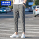 
Cotton khaki cropped pants men's summer slim ice silk straight versatile thin pants men's 2025 new casual pants khaki-Y9905 28