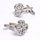 NOSSKISS International Luxury New Gold Silver 4-leaf Crop French Shirt Cufflinks Business Men's Sleeve Stud Birthday Gift x181 Gold Diamond Four-leaf Crop