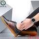 Woodpecker [Top -Layer Cowide] Lederschuhe für Frühlings- und Herbst -Herrengeschäft Casual Lederschuhe echte Lederkuh Sehne Sohle koreanische Version Beige Herrenschuhe weiß 9908 Weiß 41 First Layer Cowhide