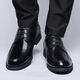 Chaoyunyue Real Cowhide Youth En cuir Chaussures en cuir à l'intérieur Hauteur en amélioration respirante chaussures en cuir formelles liées noires pour hommes Soft Sole rond chaussures simples 9901 noir 38