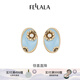 Fellala Fellala icing on the cake original design earrings for women enamel temperament niche high-end earrings blue