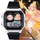 Честь Kings Xishi Small Square Waterpronation Watch Watch Electronic Watch Mute с будильницей ночной свет.