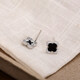 Four-leaf clover earrings sterling silver women's 999 silver earrings genuine black light luxury high-end earrings new 2025 hot style