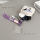 
Qumuye's new creative trendy brand coin wallet mobile phone case pendant portable mini school bag small hanging bag suitable for headphone storage [corduroy-rose gray] + pink lanyard