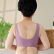 Cross-border middle-aged and elderly plus size new vest-style thin push-up bra without rims, comfortable mother vest, black 46/105