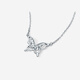 Saturday Fu PT950 Platinum Necklace for Women Butterfly Platinum Pendant Birthday Gift B0620962 About 4.24g 40+5cm
