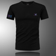 ARMANIBR Armani new summer style men's ice silk breathable short-sleeved T-shirt large size European and American slim print AM756 white M 90-120Jin [Jin equals 0.5 kg]