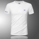 ARMANIBR Armani new summer style men's ice silk breathable short-sleeved T-shirt large size European and American slim print AM756 white M 90-120Jin [Jin equals 0.5 kg]