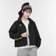阿迪达斯 （adidas）女款休闲运动夹克宽松梭织F风连帽外套HE7953官方旗舰正品 HE7953黑黄笑脸 M