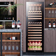 Baikelen variable frequency wine cabinet embedded constant temperature wine cabinet zero-embedded refrigerated cabinet compressor air-cooled frost-free white wine wine display cabinet transparent beverage tea household living room transparent 1.8 meters | dual temperature | red wine tea | 420L thin section