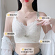 Modal underwear women's adjustable thin style, large breasts, small breasts, full cups, slimming bra, gathered, breasts, anti-sagging bra, champagne 75B 34