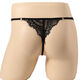Herren-Tanga sexy transparente Spitzenring Öffnen von Perlen T-Trousser elastischer Taille Hohlhöhle Unterwäsche T-401 Red One Size