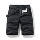 Jinggong tie belt shorts for summer men's preferred multi-pocket work loose straight five-point casual mid-trouser 17405 blue 28