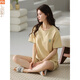 Pyjama modal pour les femmes en été 2025 Nouveau costume à manches courtes Coton simple et peut être porté à l'extérieur. Vêtements de maison minces coréens Y9855 m (recommandés 75-95jin [Jin est égal à 0,5 kg])