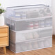JD Logistics installation-free shoe box storage box thickened dust-proof transparent shoe cabinet artifact storage box folding shoe rack 2 large size 60*30*16cm