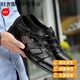 Zhizhuwang Light Luxury Head Layer Layer Cowhide Summer New Style Мужские пакет с кожаными сандалиями подлинная кожаная мягкая подошва полая кожа ручной работы 9195 черные 38